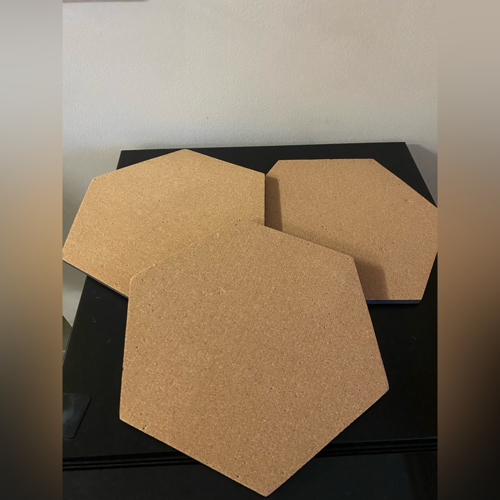 Cork board wall decoration.